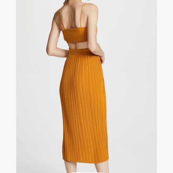 A.L.C. Strapless Merrygold / Orange Maxi Dress Size 6 - Picture 3 of 8